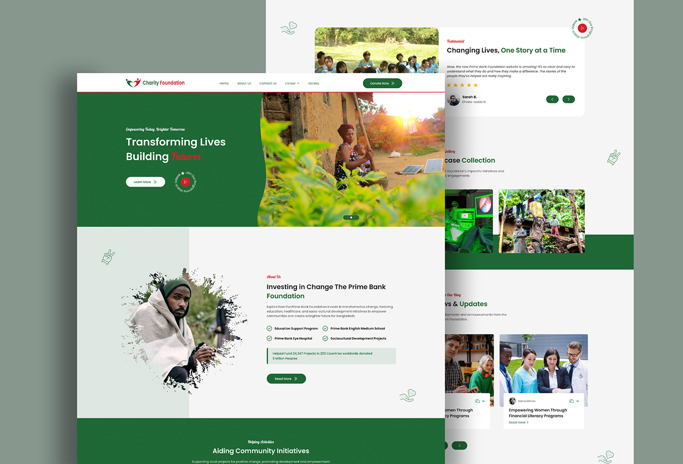 charity humanity foundation poor people ui ux design Website graphics design riche