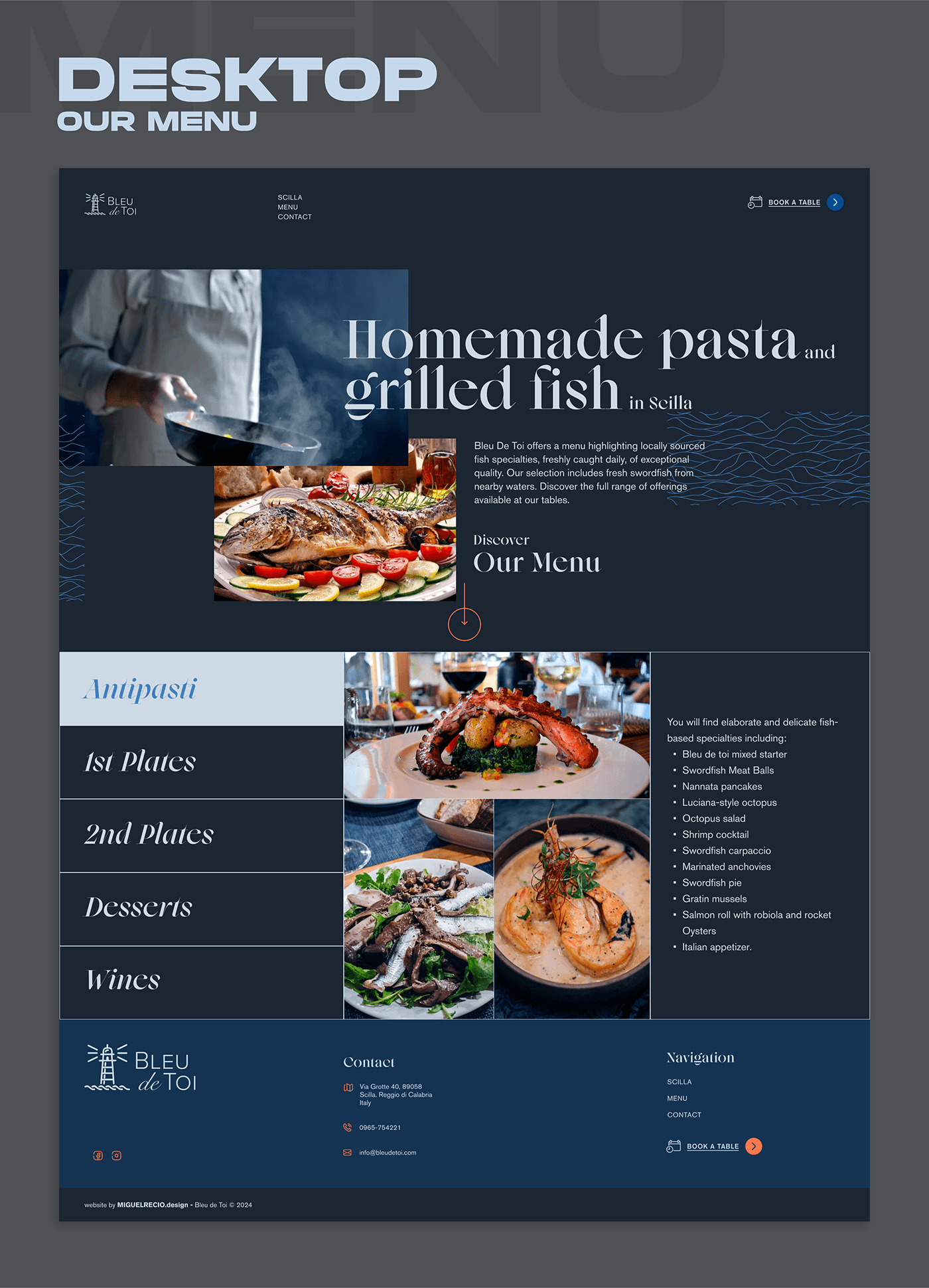 Website concept Web Figma UI/UX Web Design  user interface landing page restaurant Responsive