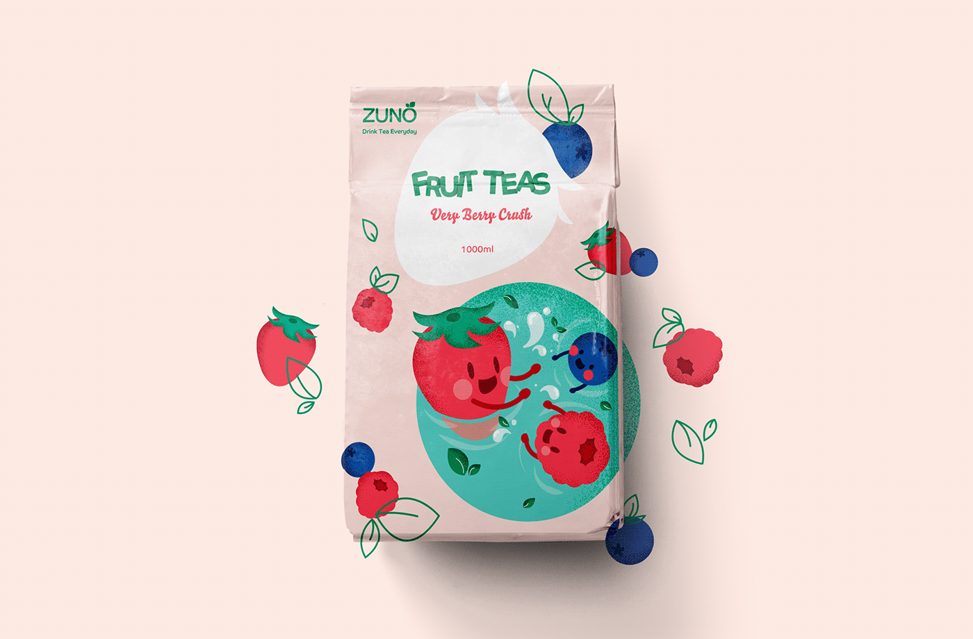 briefbox fruit tea Packaging packaging design ZUNO