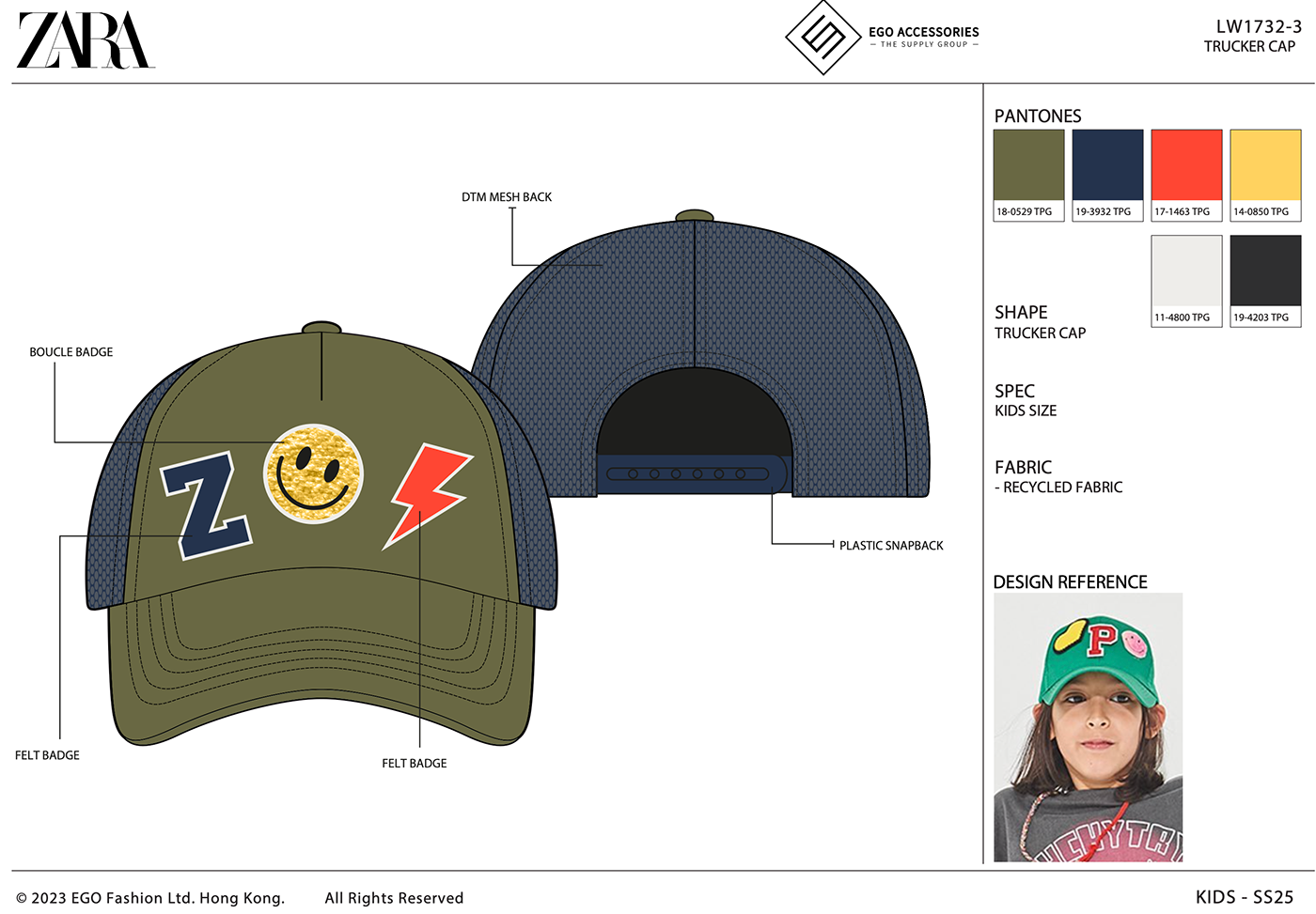 design kidswear Fashion  baseball cap trucker cap accessories design product