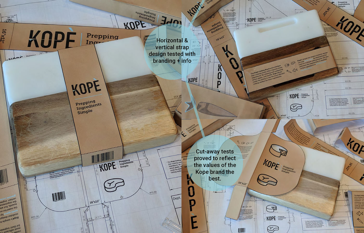 industrial design  design packaging design Sustainable KITCHENWARE cutting board KOPE   graphic design  branding  minimalist
