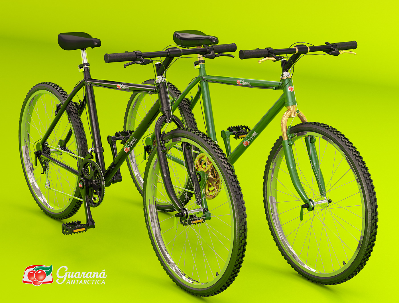 3D bicicle Bike Coca Cola guarana photorealism publicidade refrigerante