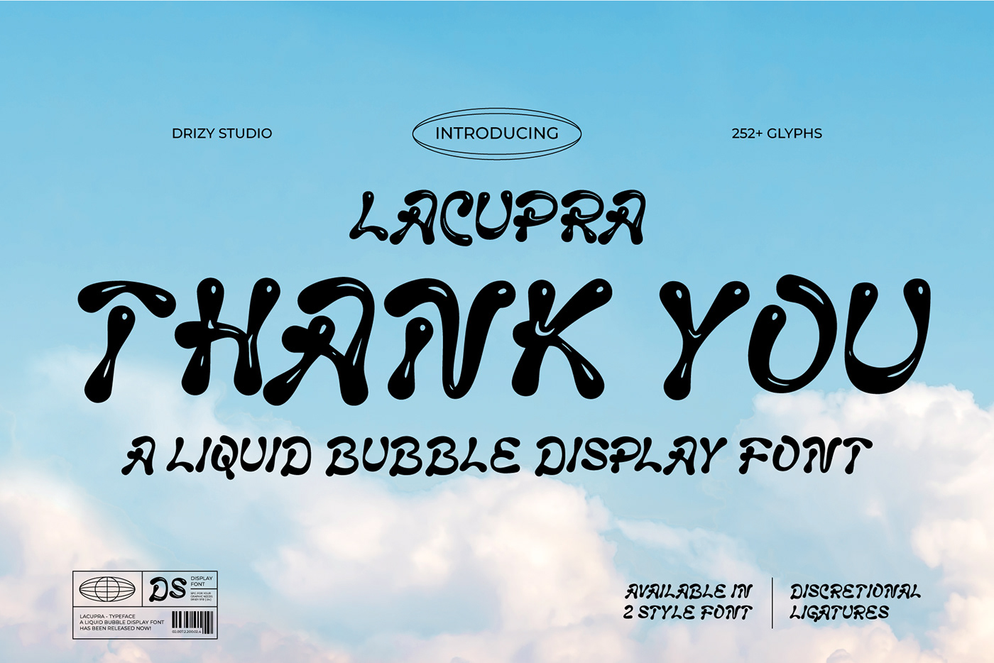Lacupra – Liquid Bubble Display Font