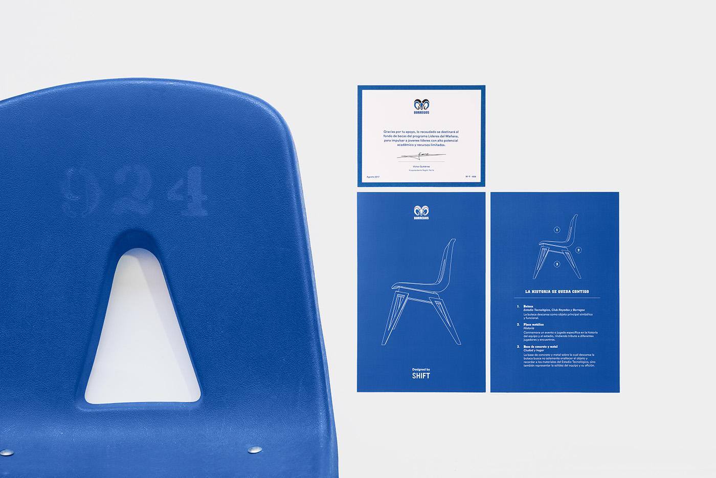 chair concrete football sports industrial metal blue Packaging product seat