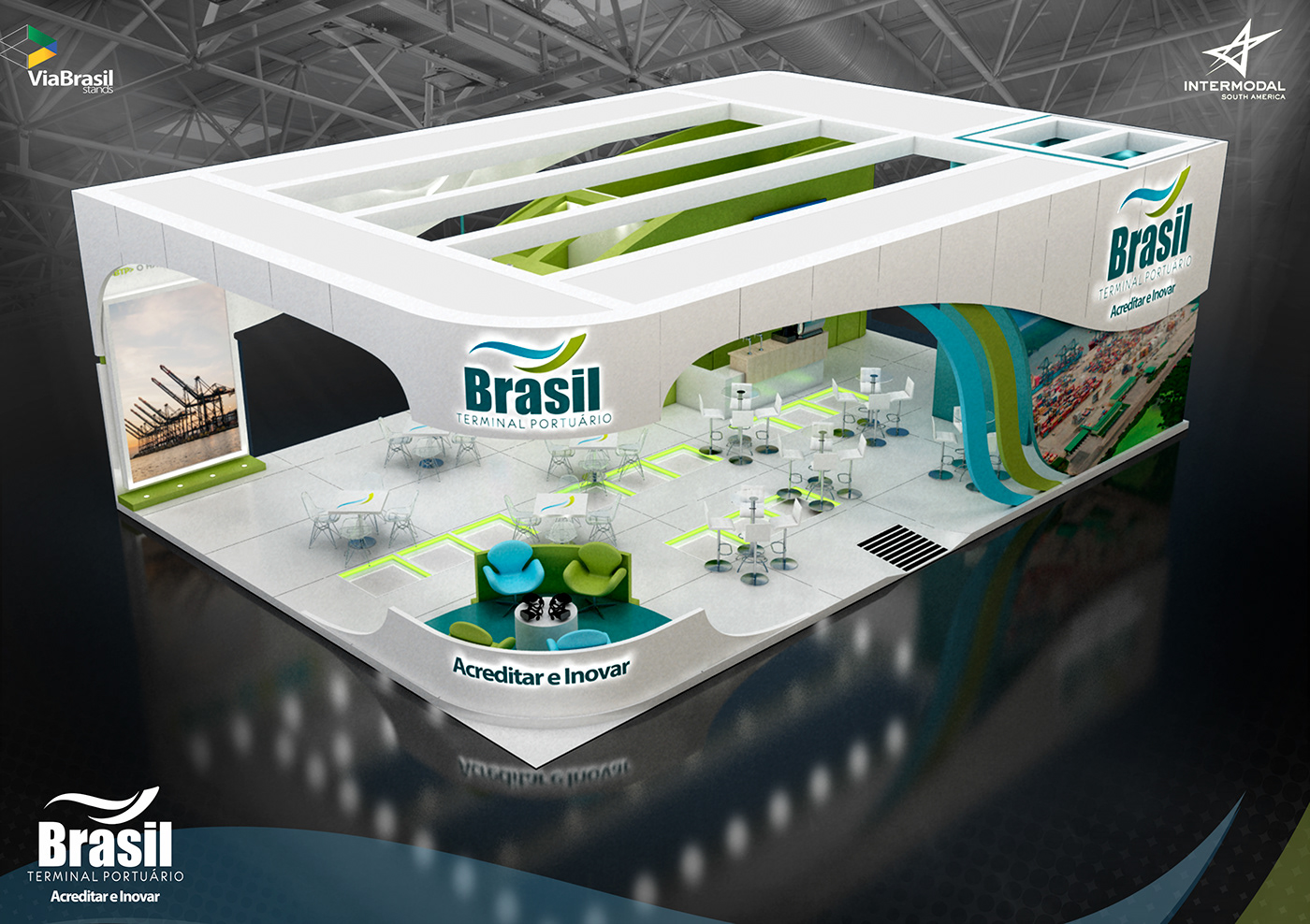 btp intermodal brasil terminal portuário Stand estande booth Exhibition Stand Design exhibition booth design