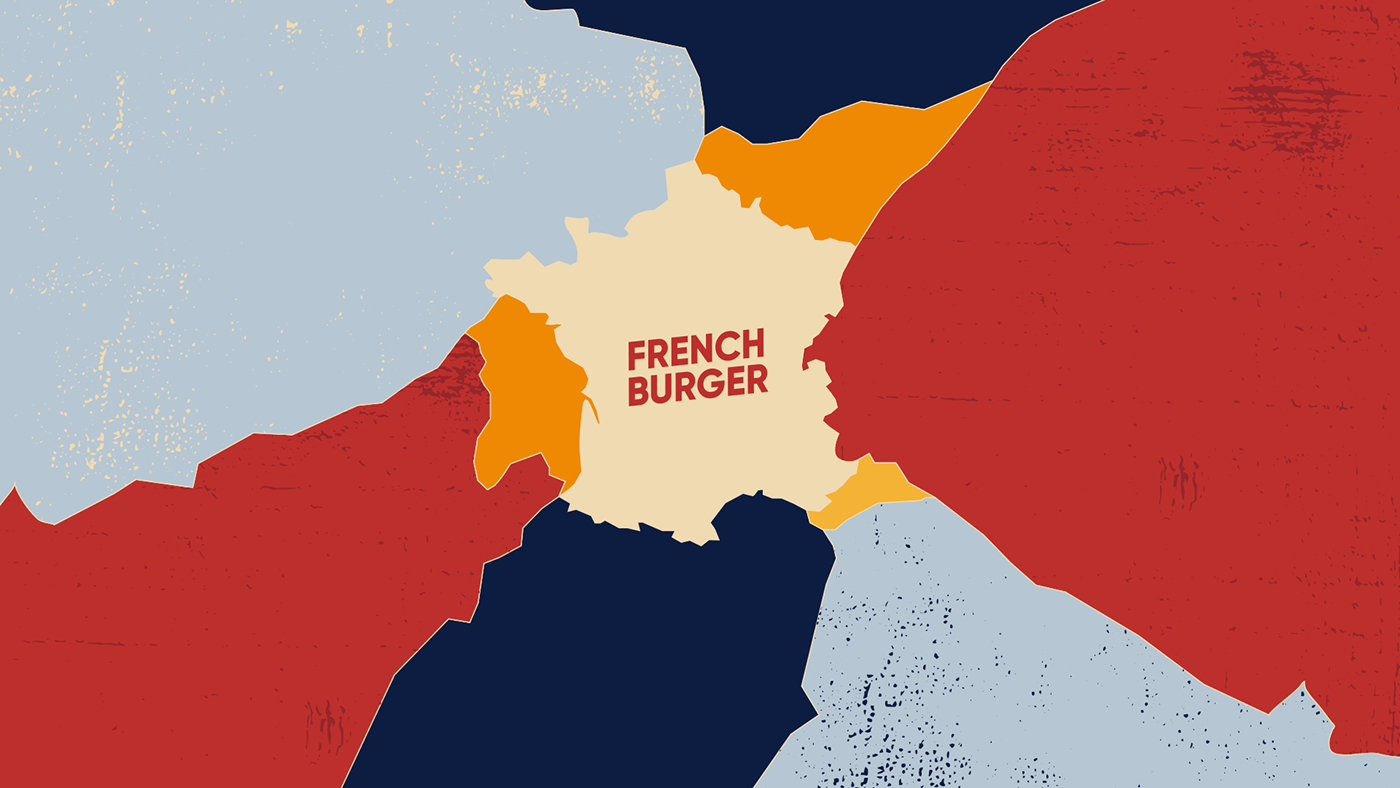 branding  burger Logotype French france restaurant