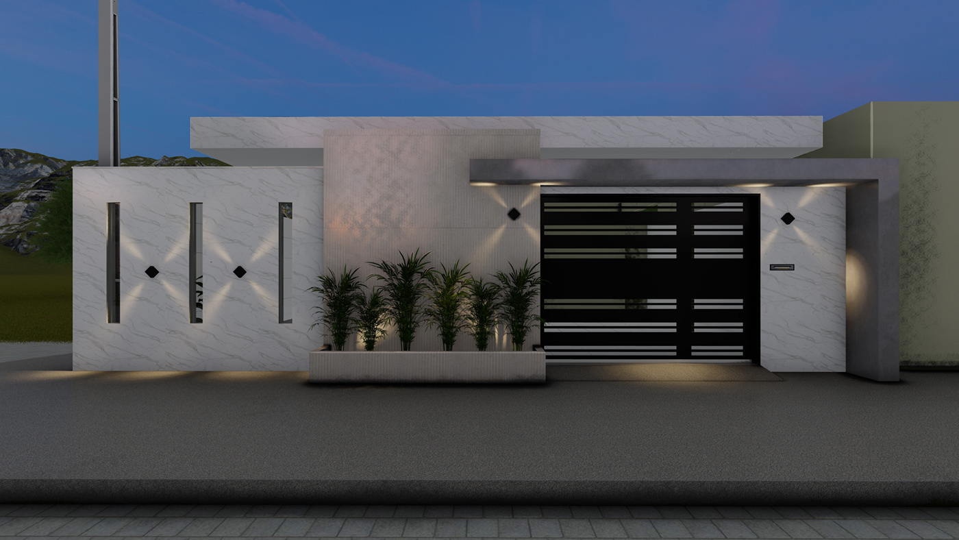 house architecture Render exterior archviz ARQUITETURA projeto SketchUP lumion 3D