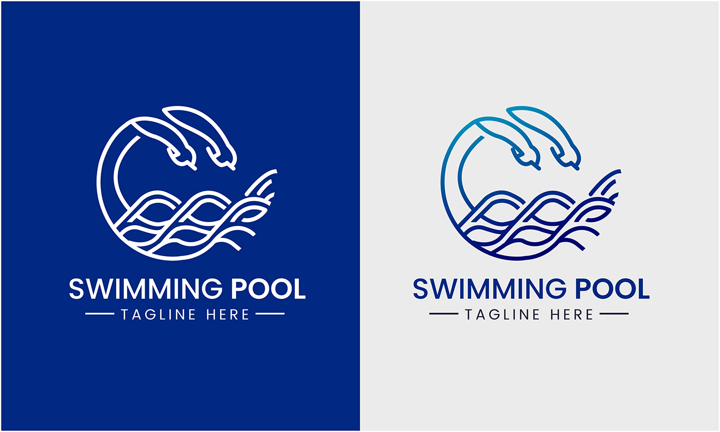 vector logo Icon sport athlete swimmer design symbol swimming Competition