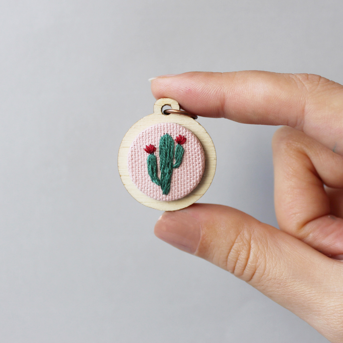 crafts   ILLUSTRATION  handmade cactus Embroidery hoopart