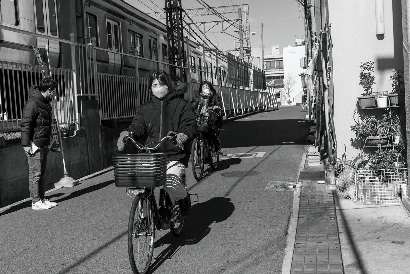 black and white monochrome Street street photography osaka prefecture japan