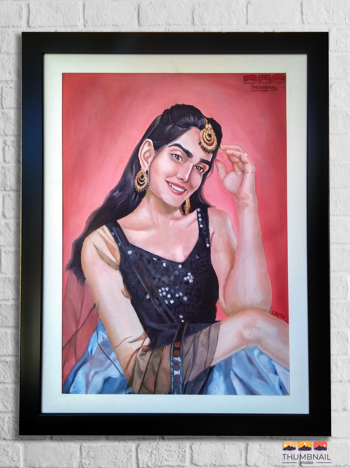 fine art portrait Oil Painting art commission India Hyderabad client review oil on canvas