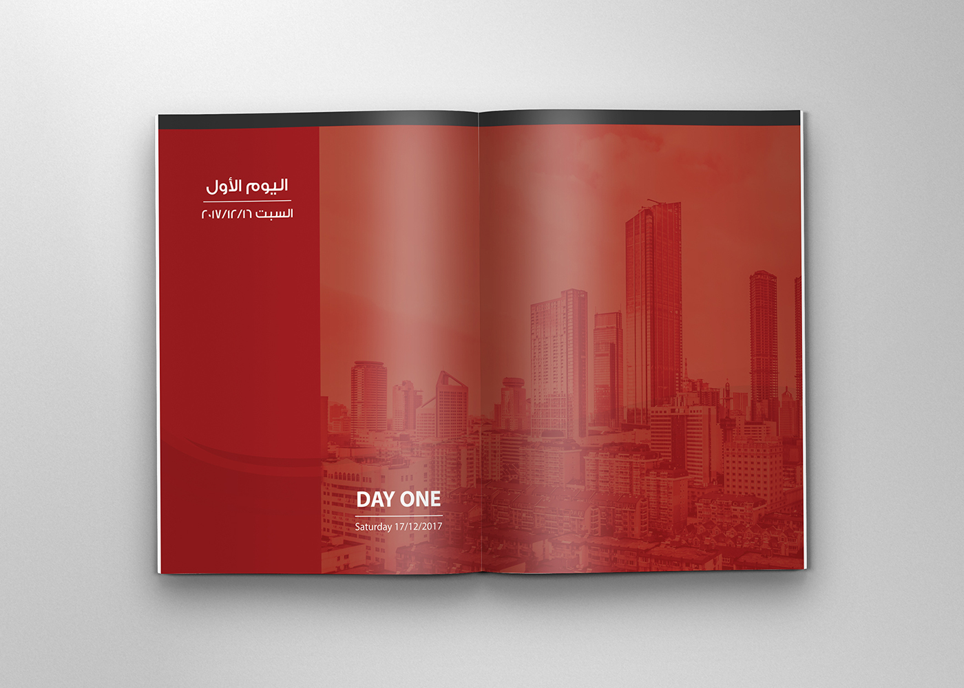 brochure folded design conferance