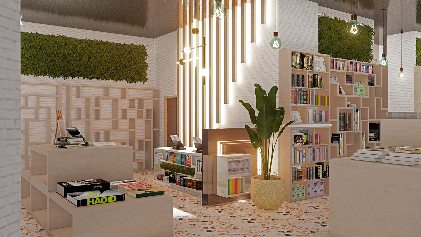 Bookstore interiordesign modern