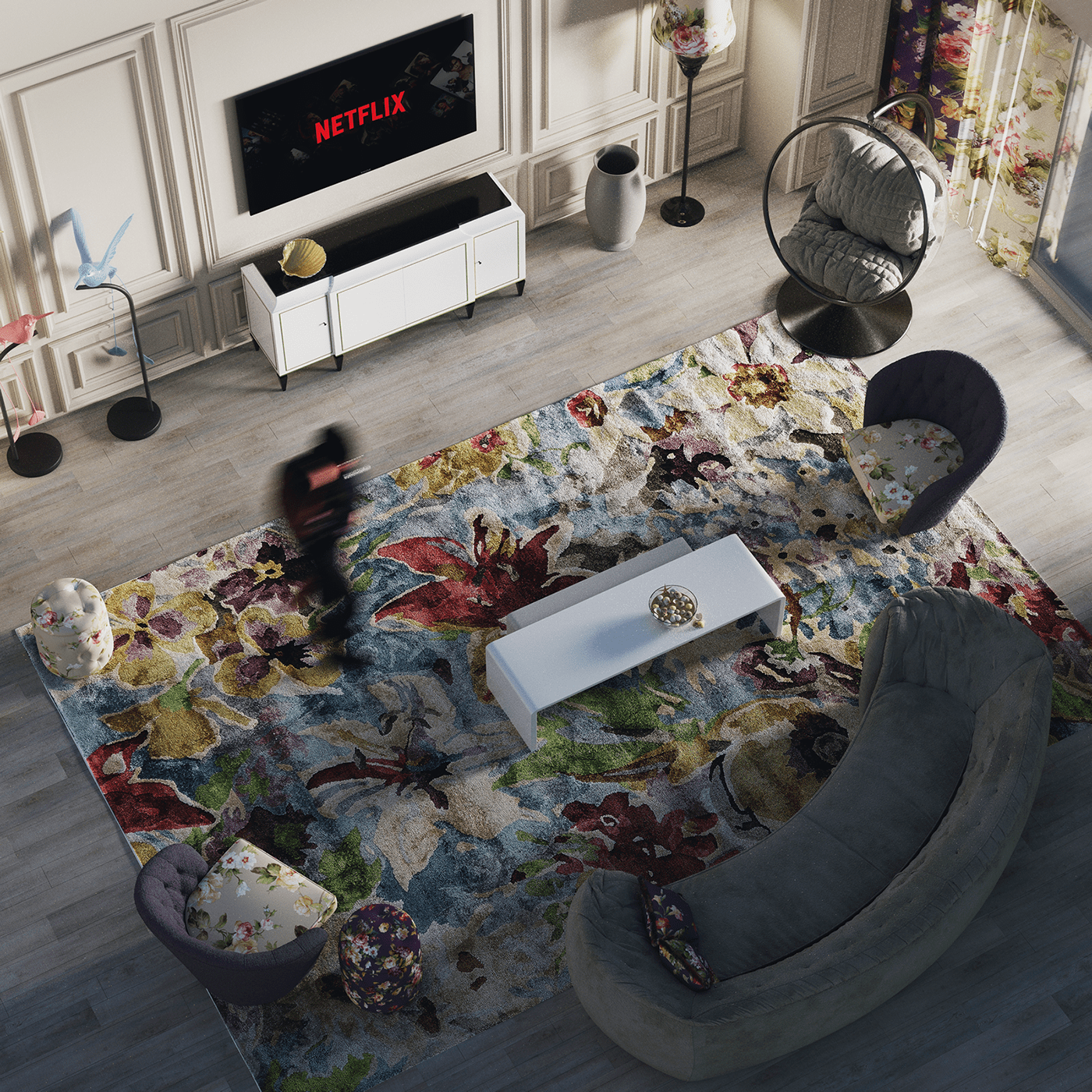 3ds max architecture art corona living room modern visualization