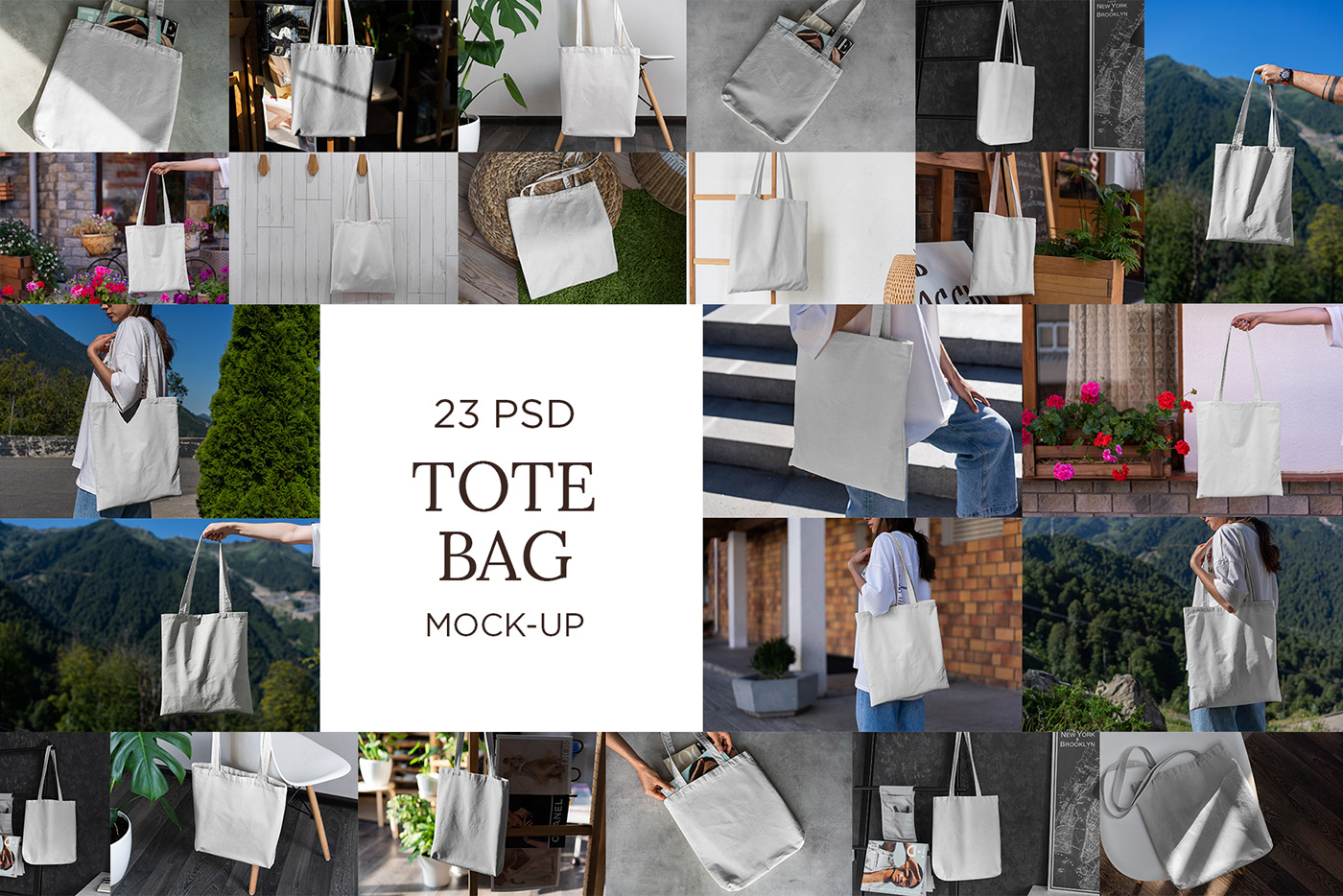 mock-up Mockup Tote Bag Tote bag templates design presentation print