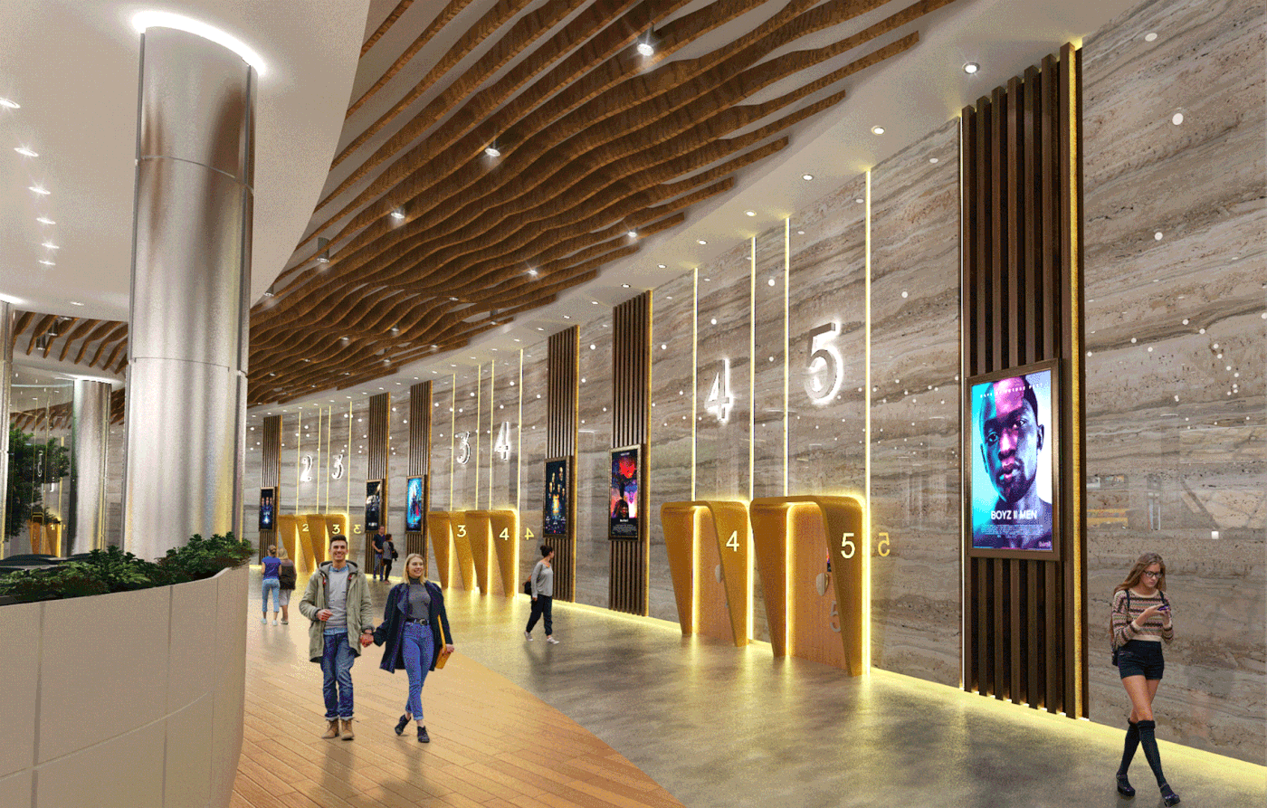 graduation Project Cinema cinema city egypt new capital parametric organic center interior design 