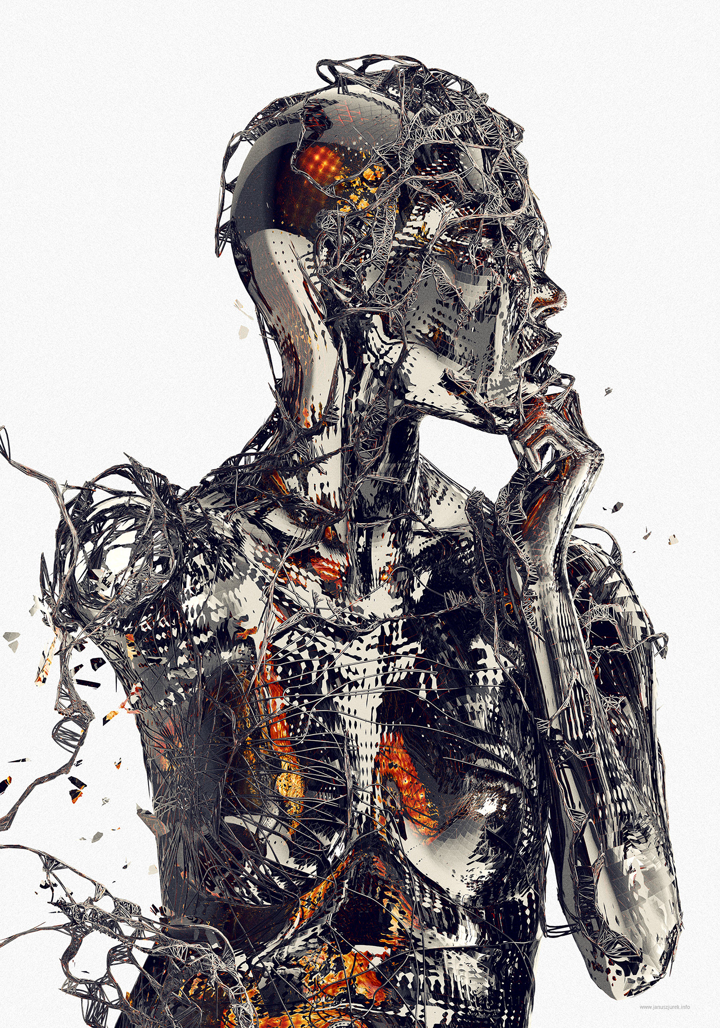 Bionic Cyborg droid futuristic humanoid robot genetics science medicine cyber