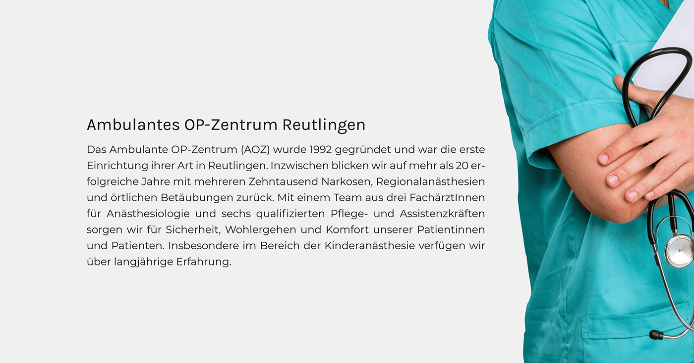 rebranding branding  anestesia salute paziente aoz logo Gesundeit operation zentrum reutlingen
