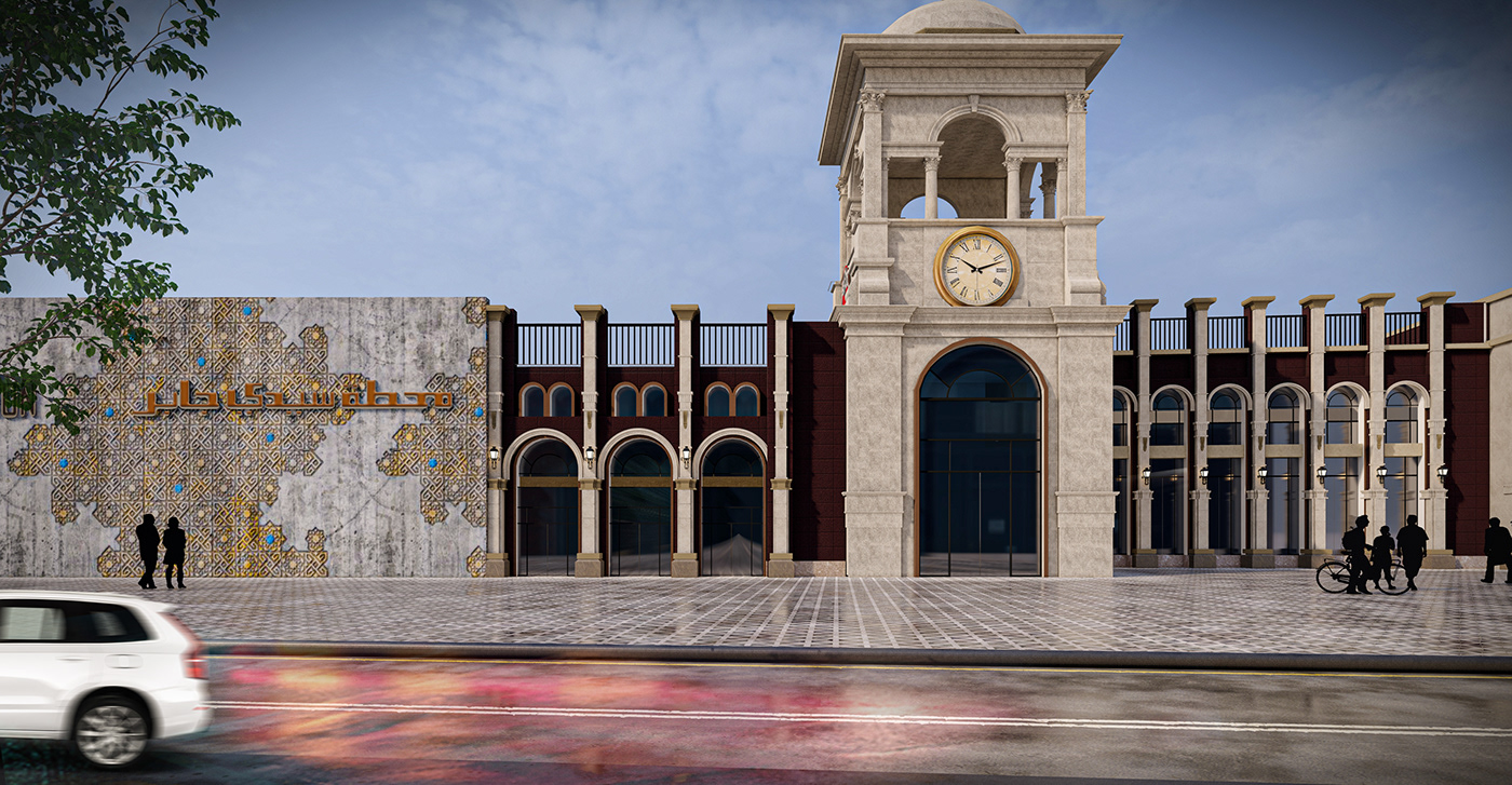 alexandria architecture concept design egypt exterior identity metro STATION visualization