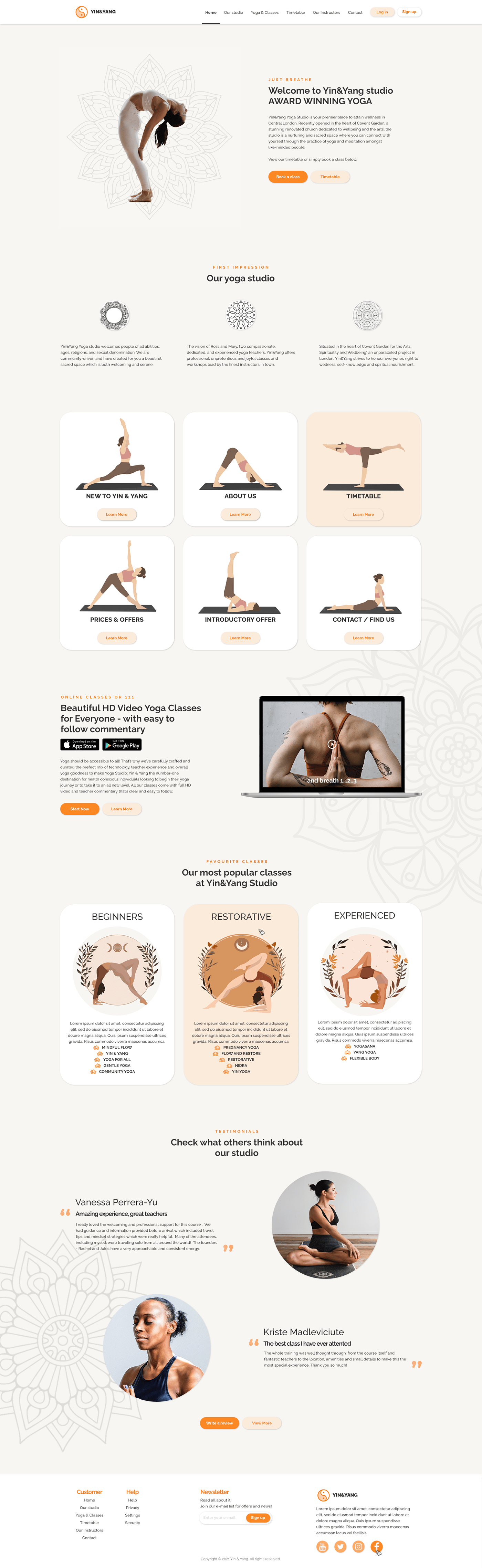 design designer portfolio UI/UX ux Web Web Design  Webdesign Website Yoga