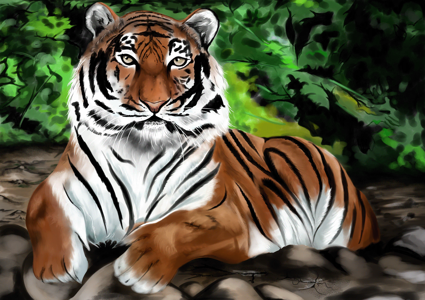 Image may contain: animal, bengal tiger and siberian tiger