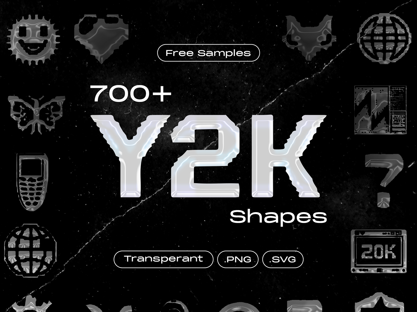 Y2K 2000s shapes vector Graphic Designer free download dark Free Sample Digital Assets
