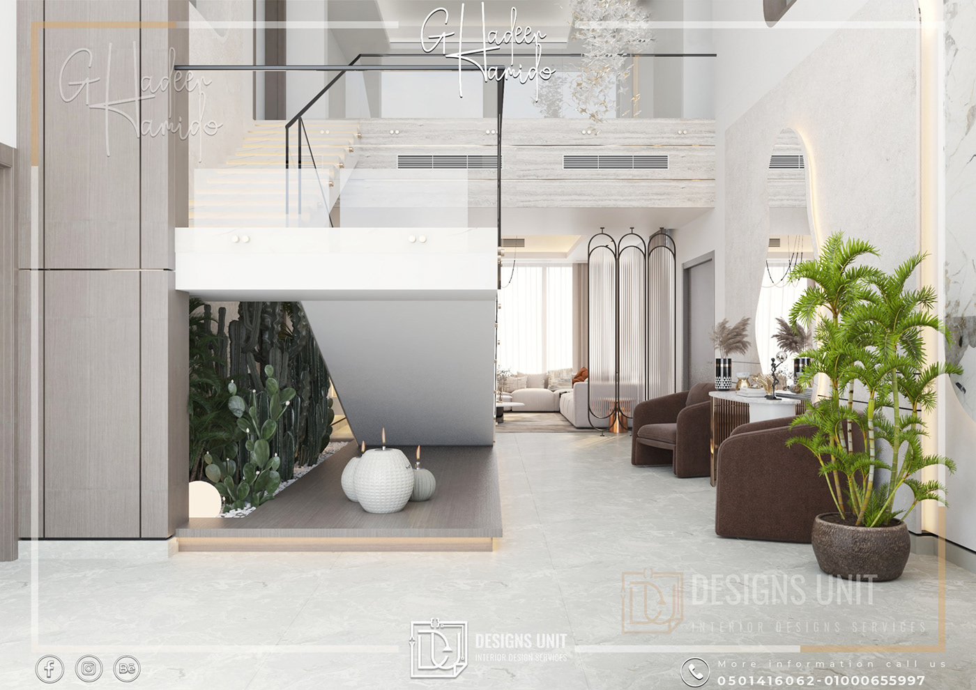 modern interior design  design Interior Hall architecture Render visualization 3ds max wood