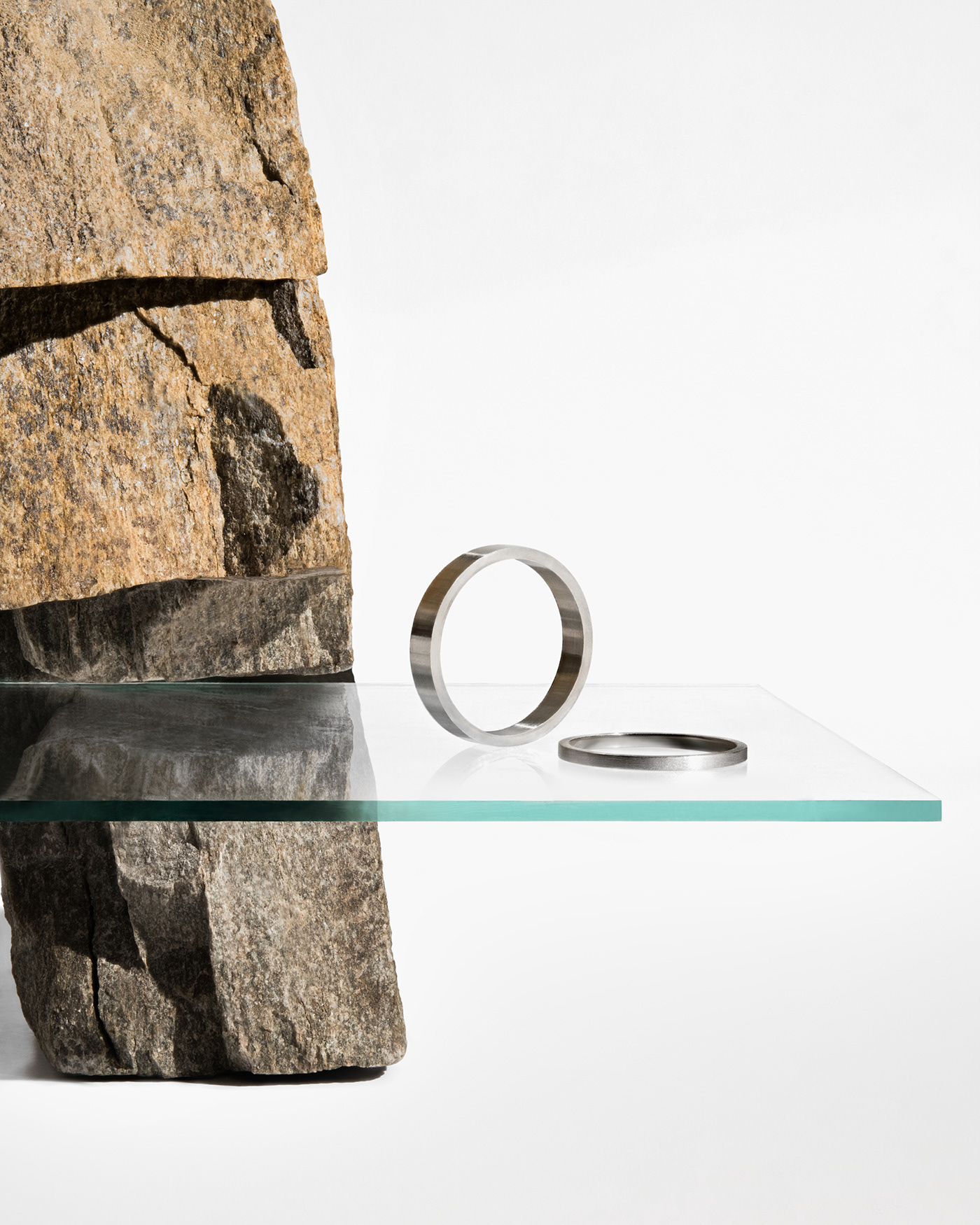 campaign jewelry Prop Styling prop set design  set rocks rings Necklace bracelets
