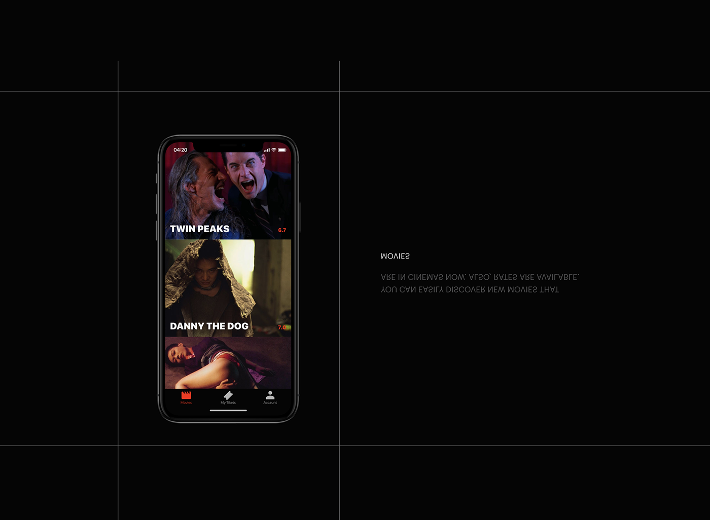 UI ux app mobile product motion movie Film   Cinema sex