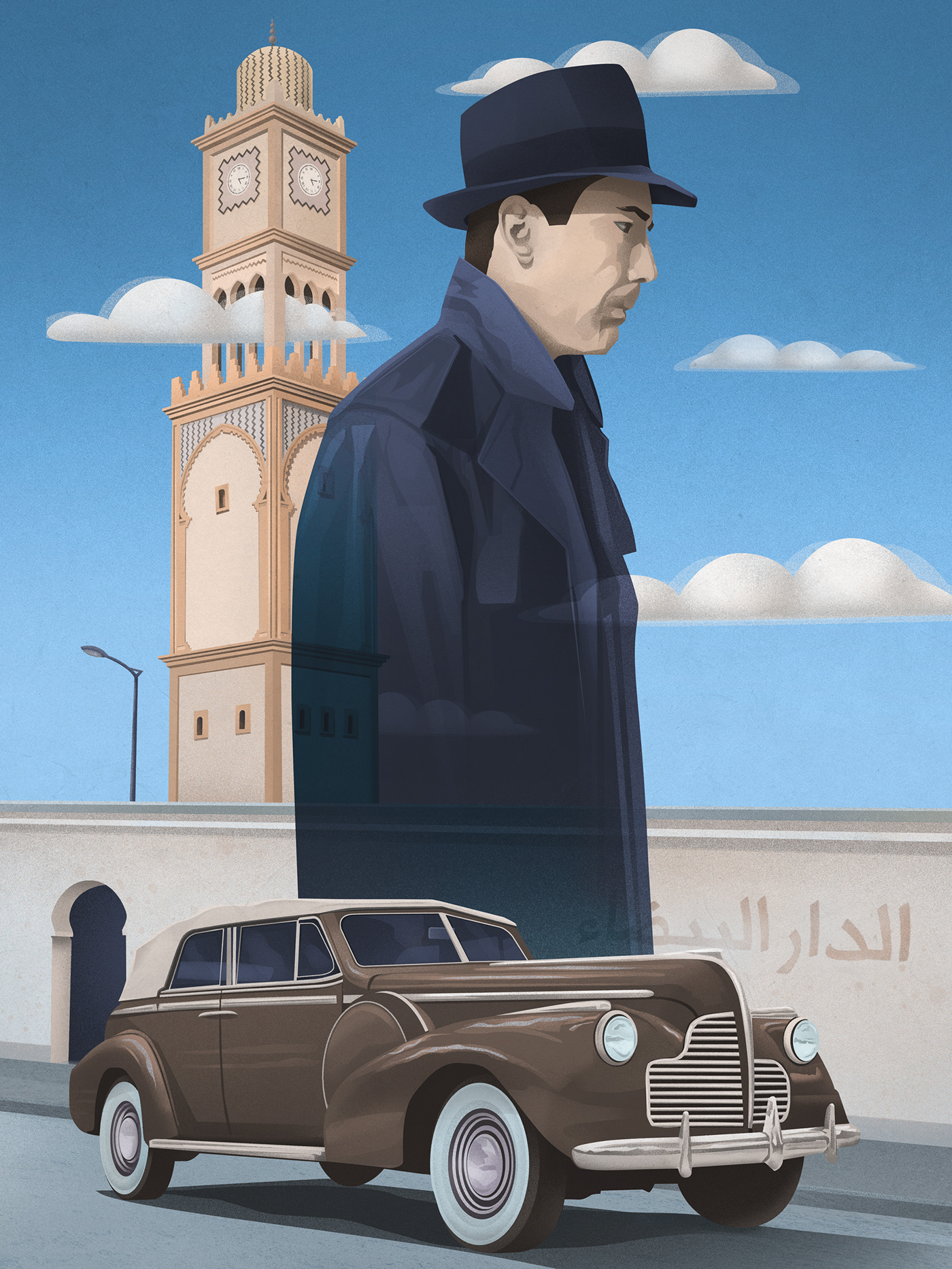 acteur Casablance dessin Film   Maroc tour voiture
