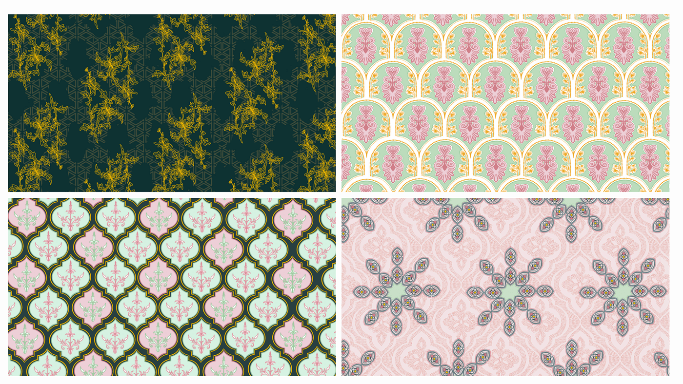textile design Fashion  ILLUSTRATION  forecast textile print textile design  motifs pattern Prints Design