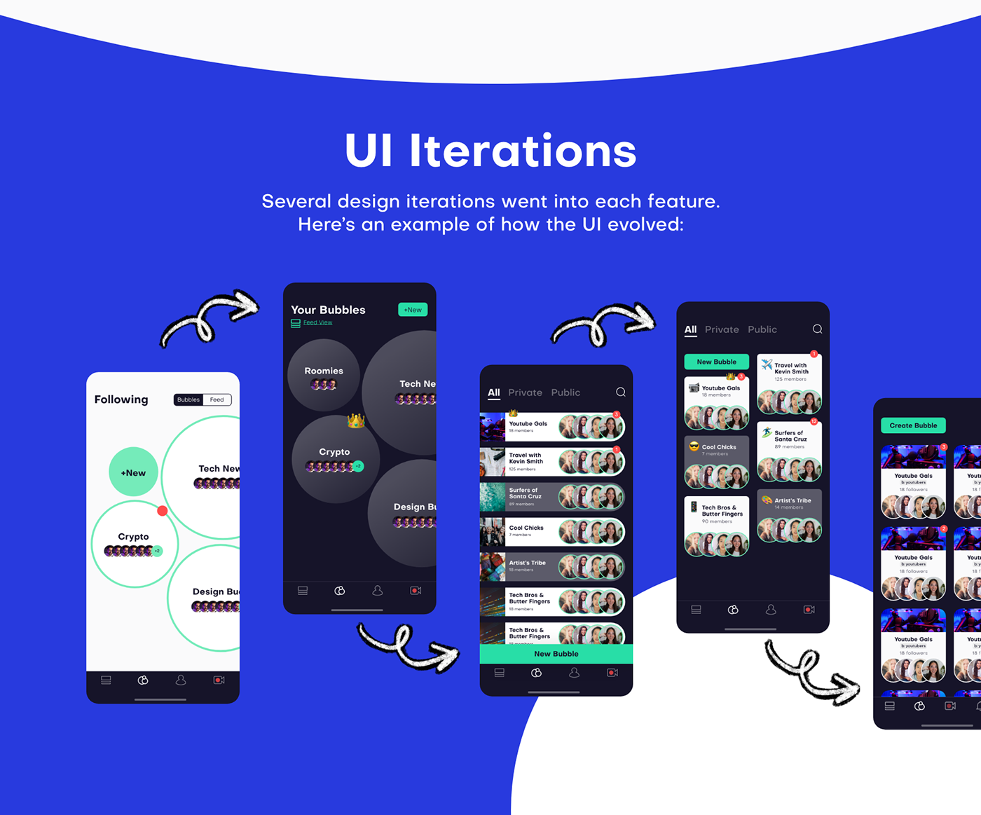 Adobe XD app design Mobile app product design  social media app Startup ui design UI/UX UX design
