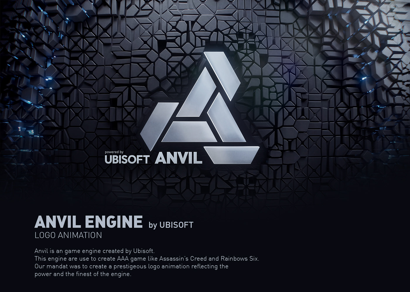 3D anvil logo ubisoft animation  design engine hiend MoGraph videogame