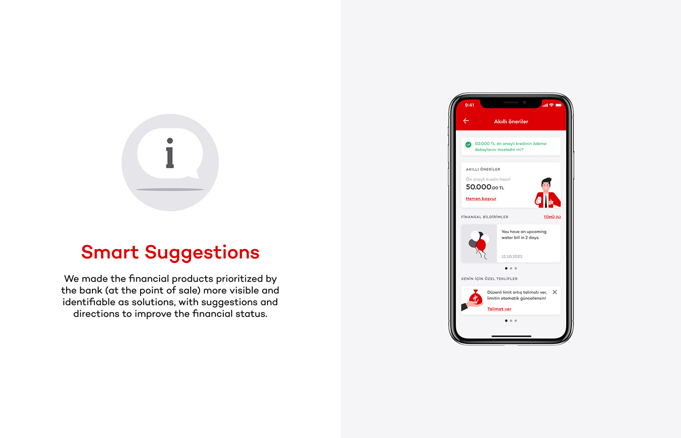Akbank banking app UI/UX money for you