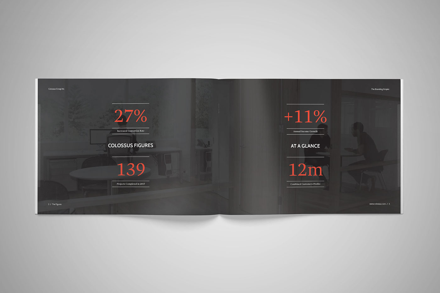 agency annual report brand brochure business catalog clean company corporate identity landscape brochure letter manual modern print