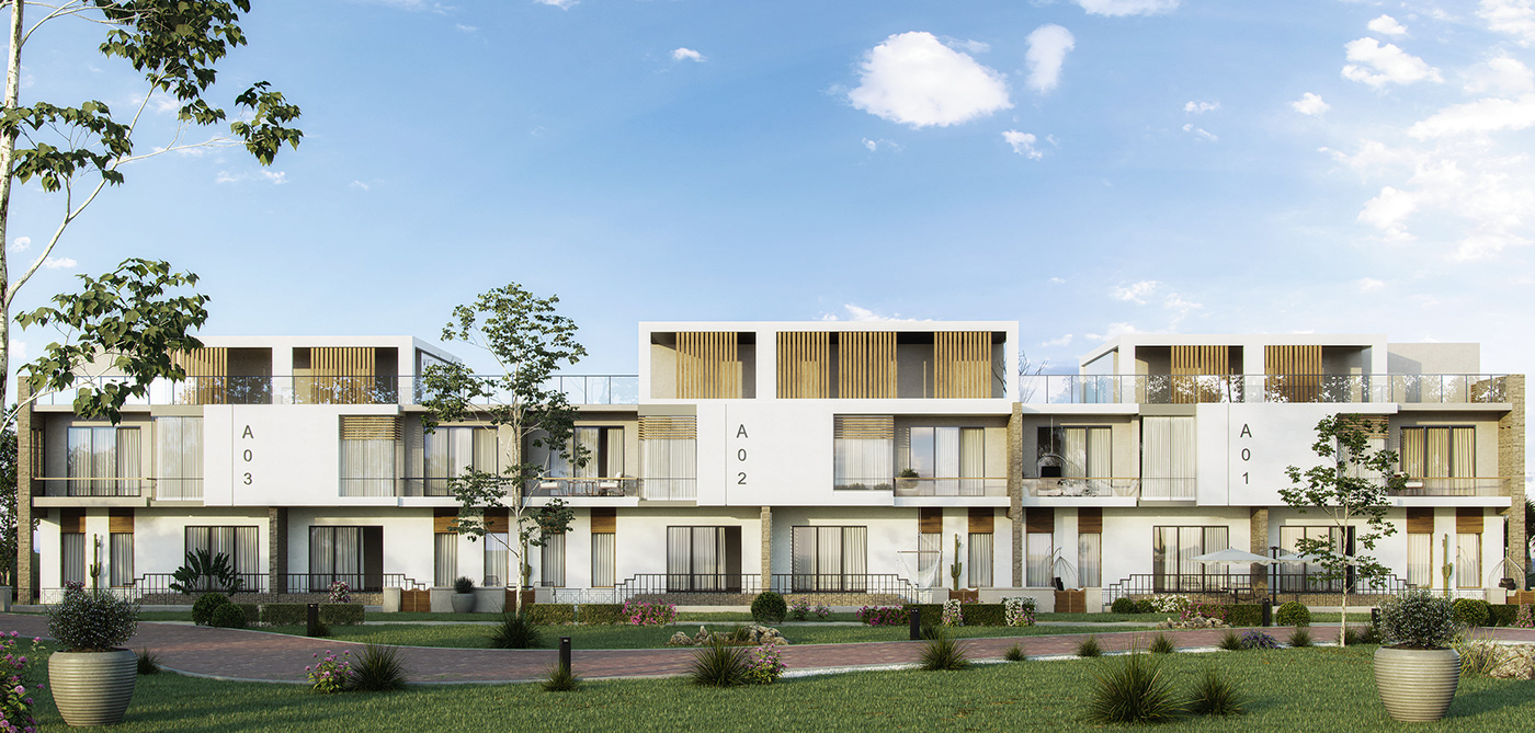 3ds max architecture archviz corona exterior house modern Render residential visualization
