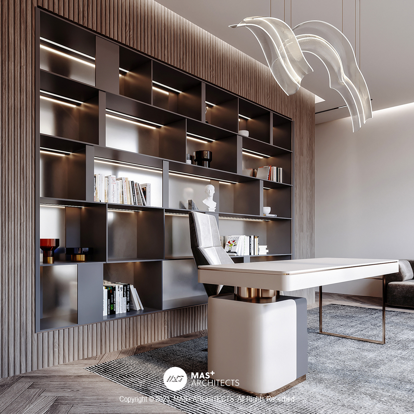 Office architecture Render visualization interior design  modern 3D 3ds max corona archviz