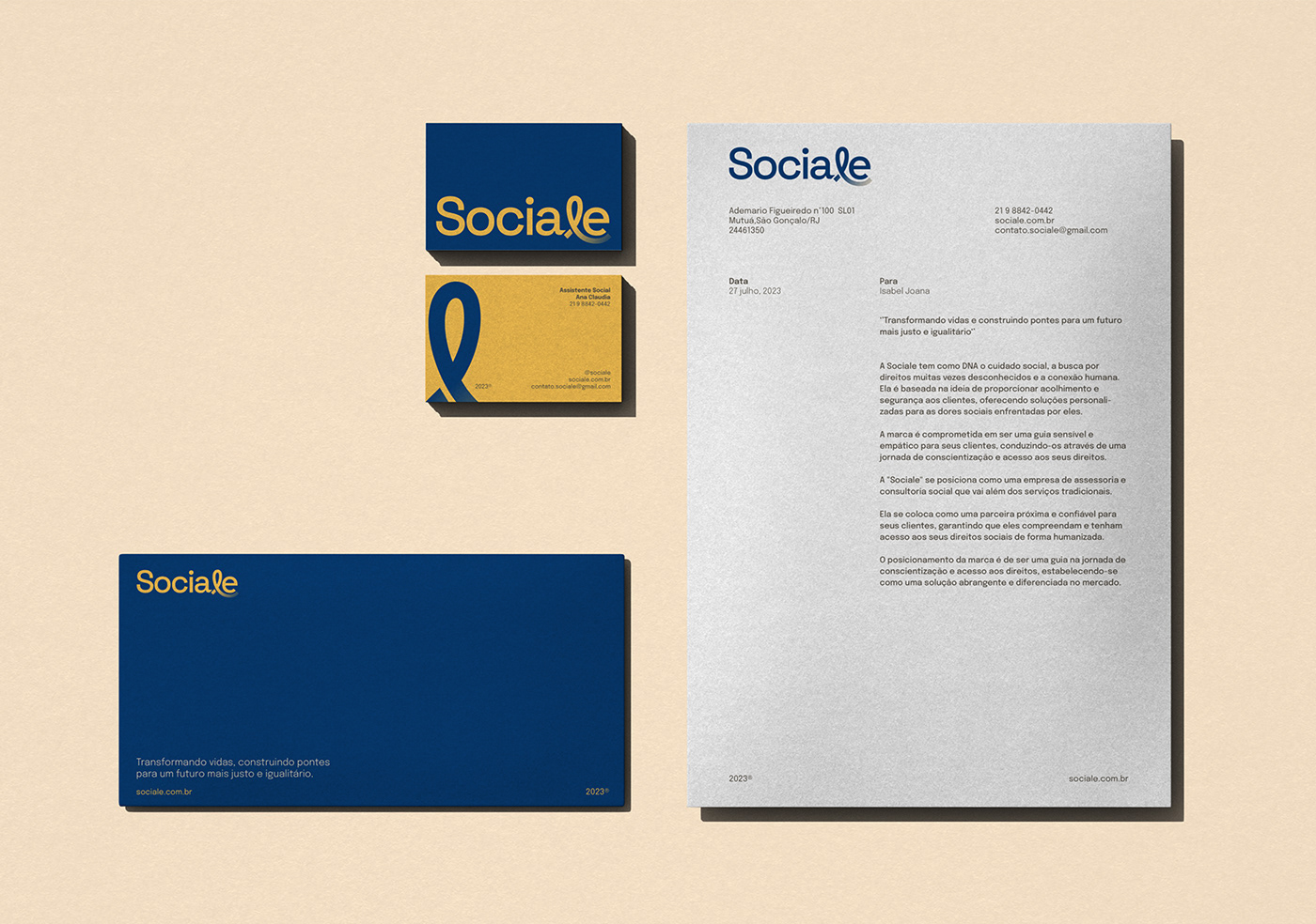 brand identity welfare care logo visual identity assistente social sociale ribbon