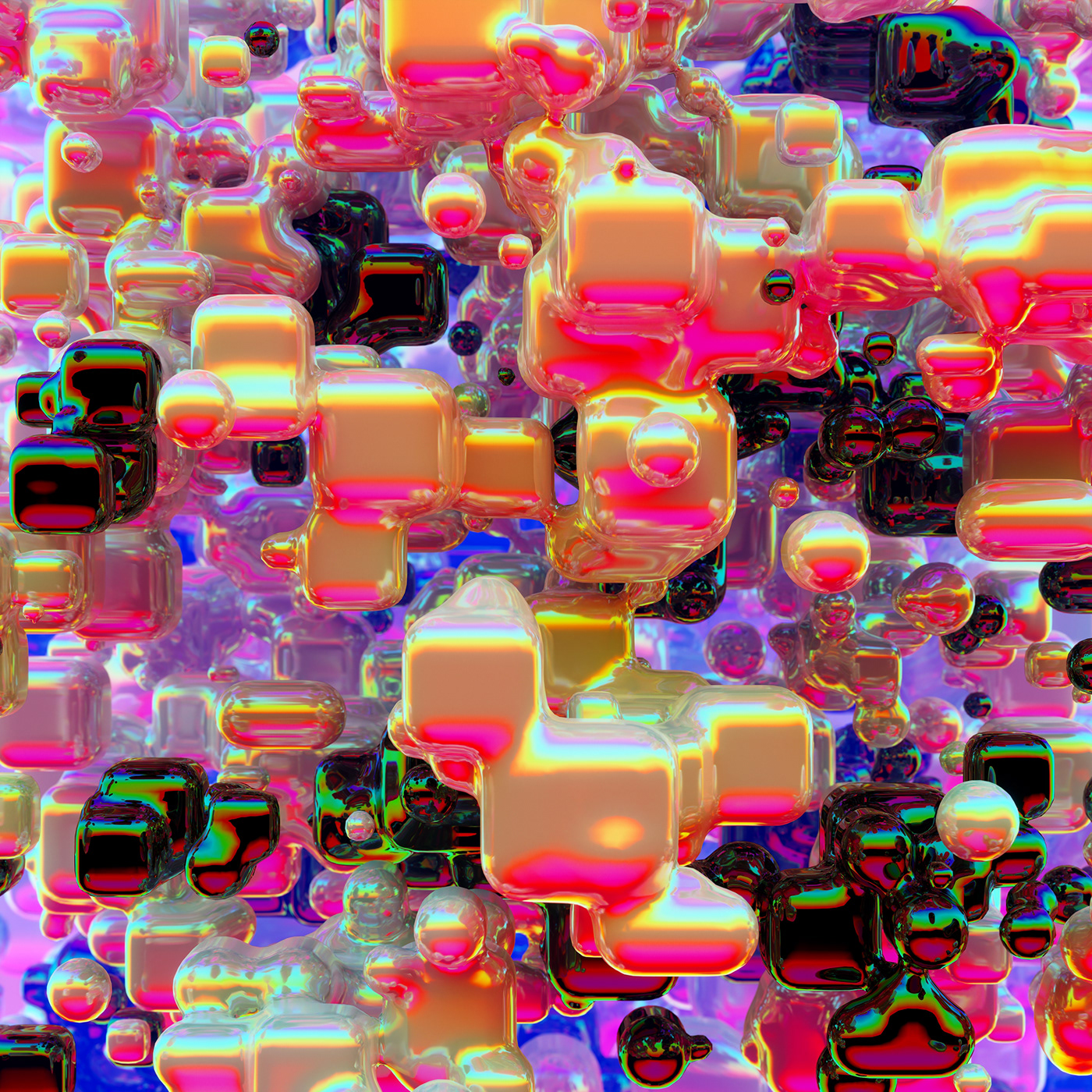 abstract blob colorful goop metaballs sticky