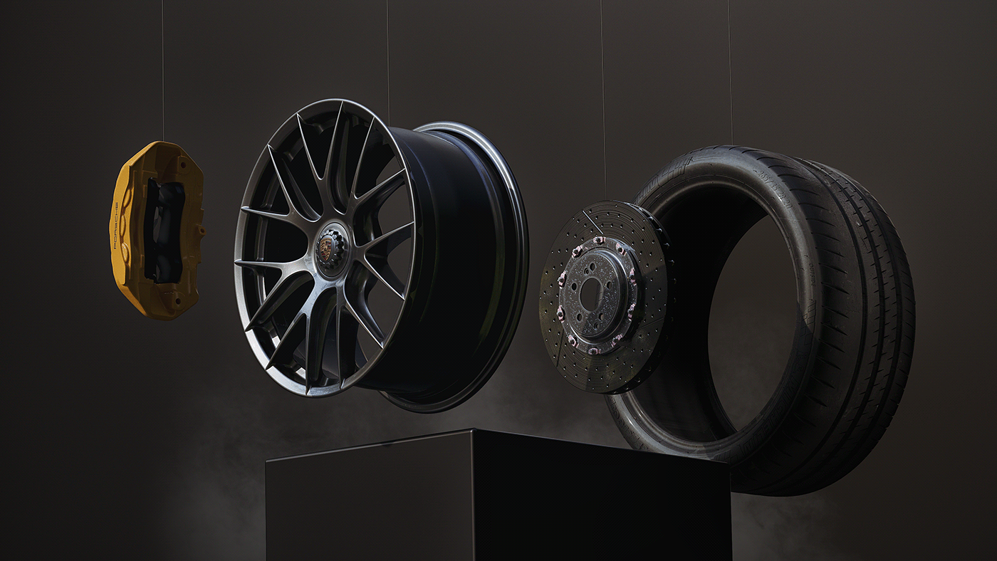 automotive   CGI visualization 3D 3ds max corona Render Porsche 911 turbo award