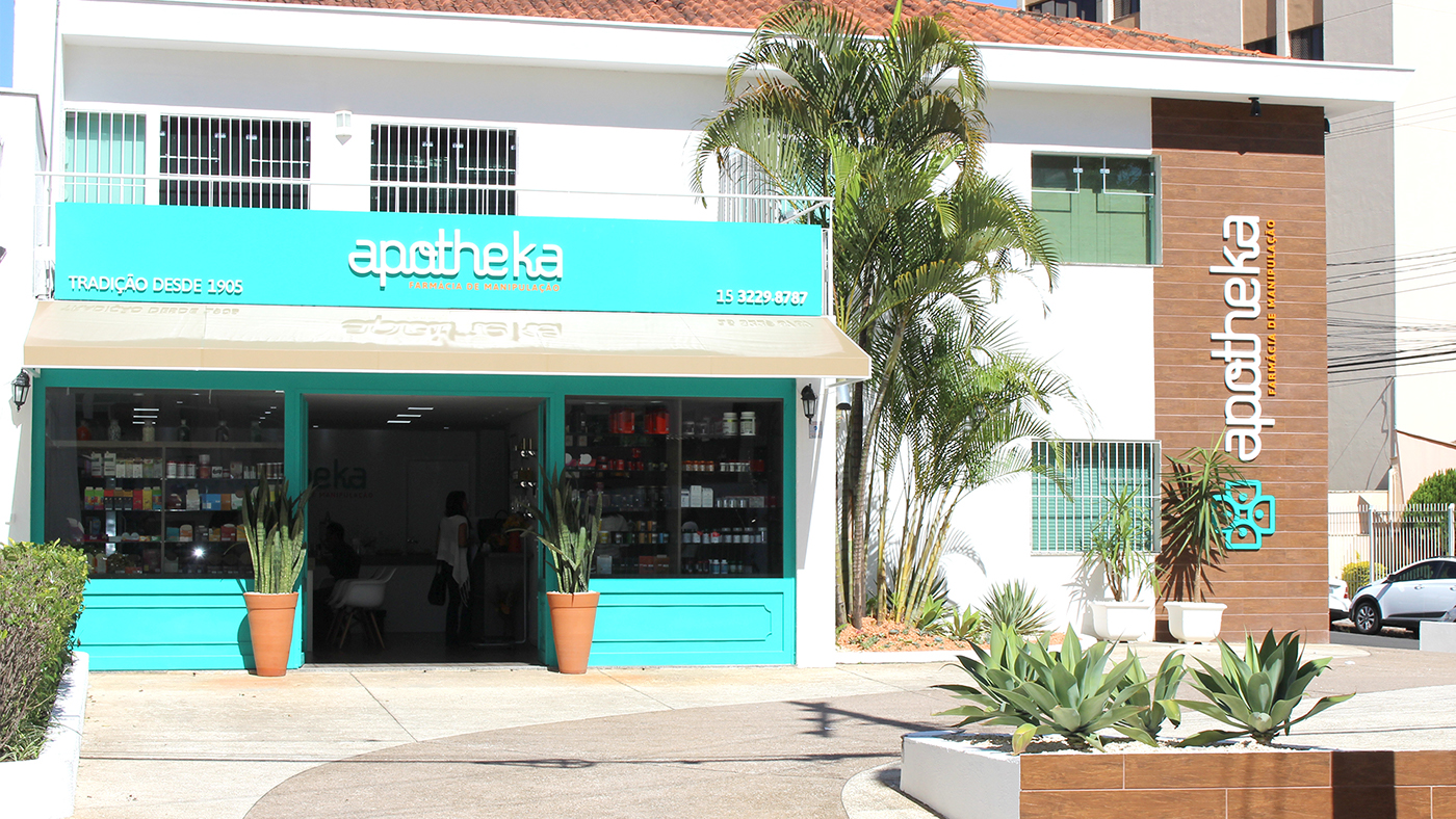 apotheka medicine Rebrand Sorocaba Brazil Classic modern pharmacy compounding