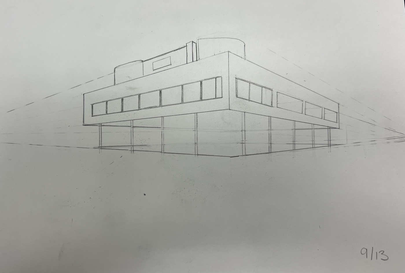 architecture Architectural Drawing hand drawn mies van der rohe Le Corbusier farnsworth house pavilion