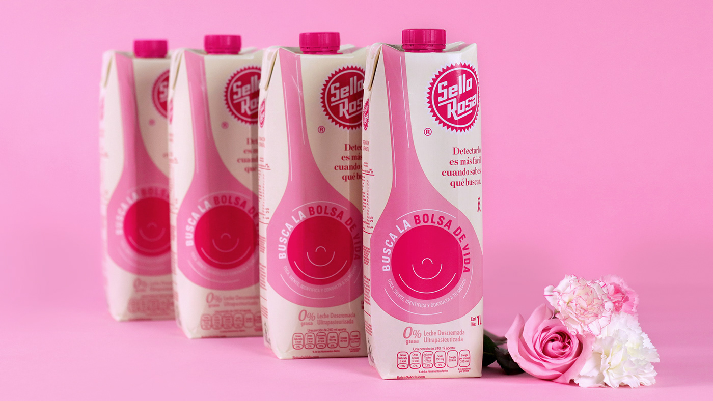 breast cancer Packaging milk cancer de mama Campaña camping rosa leche edicion especial Iniciativa Social