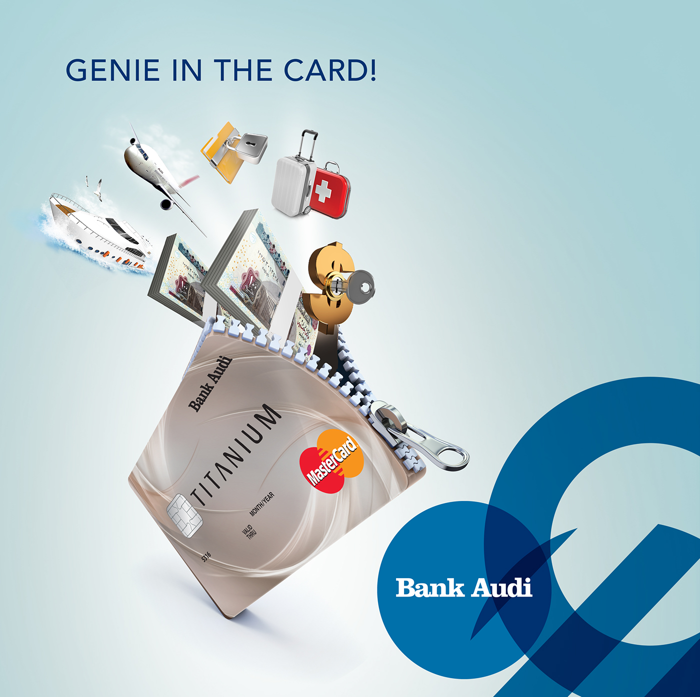 Titanuim card banking poster cairo egypt Visa Bank Audi 