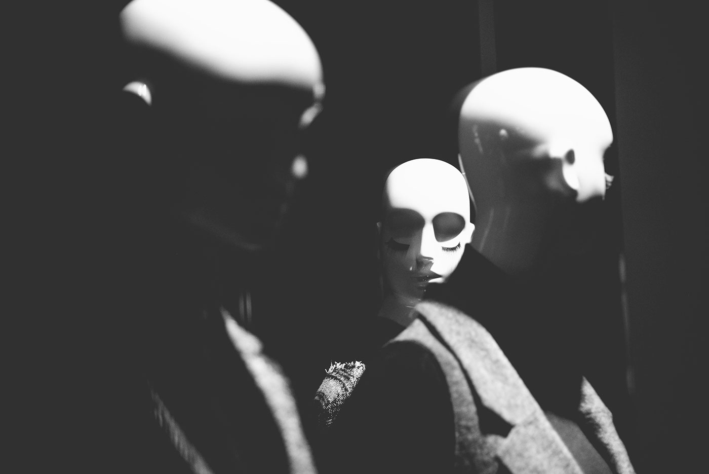 art Project dolls dummies plastic black White bnw blackandwhite portraits shape light night Shadows emotion