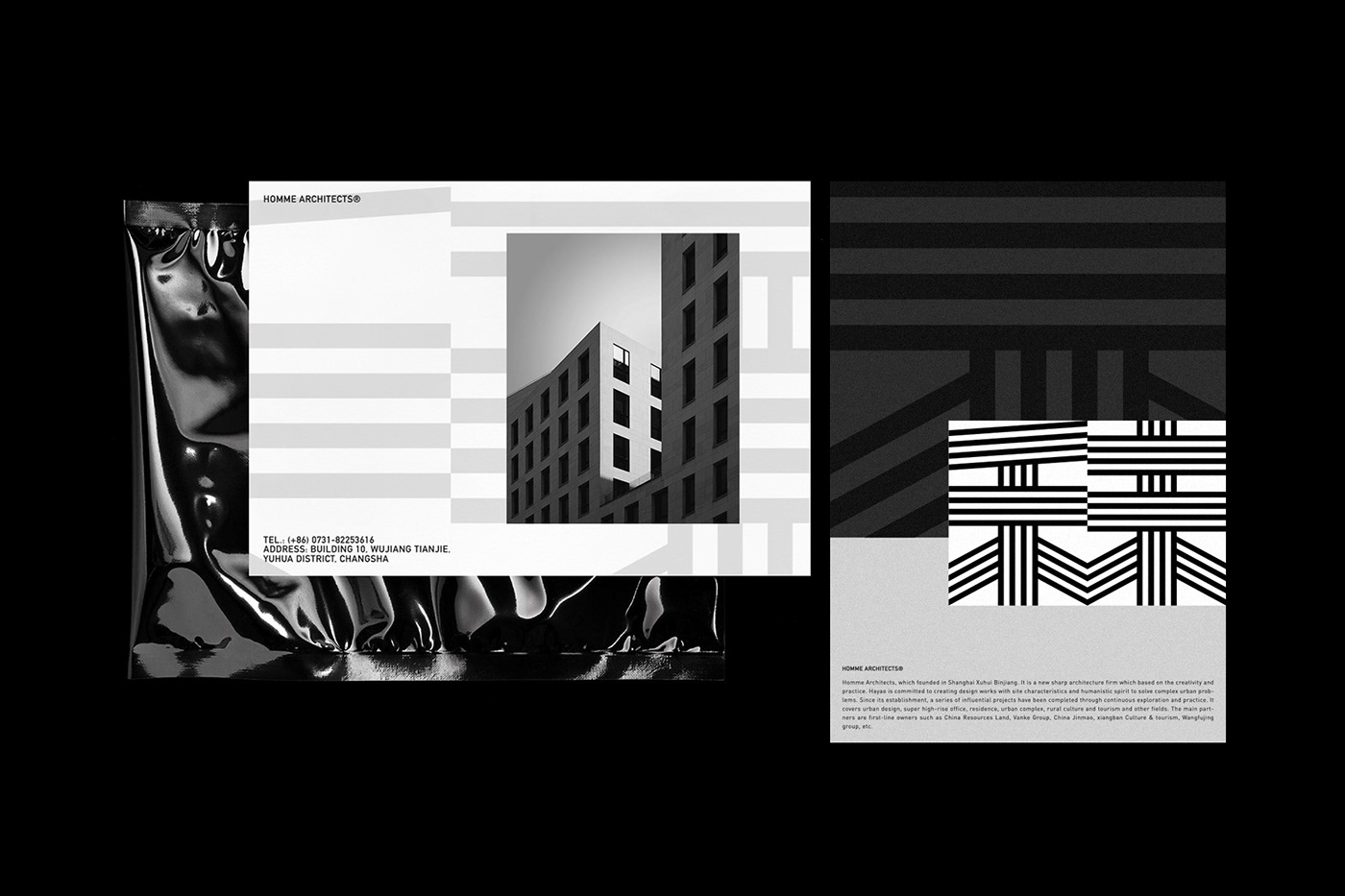 architect architecture branding  building identity Interior logo Minimalism Stationery visual