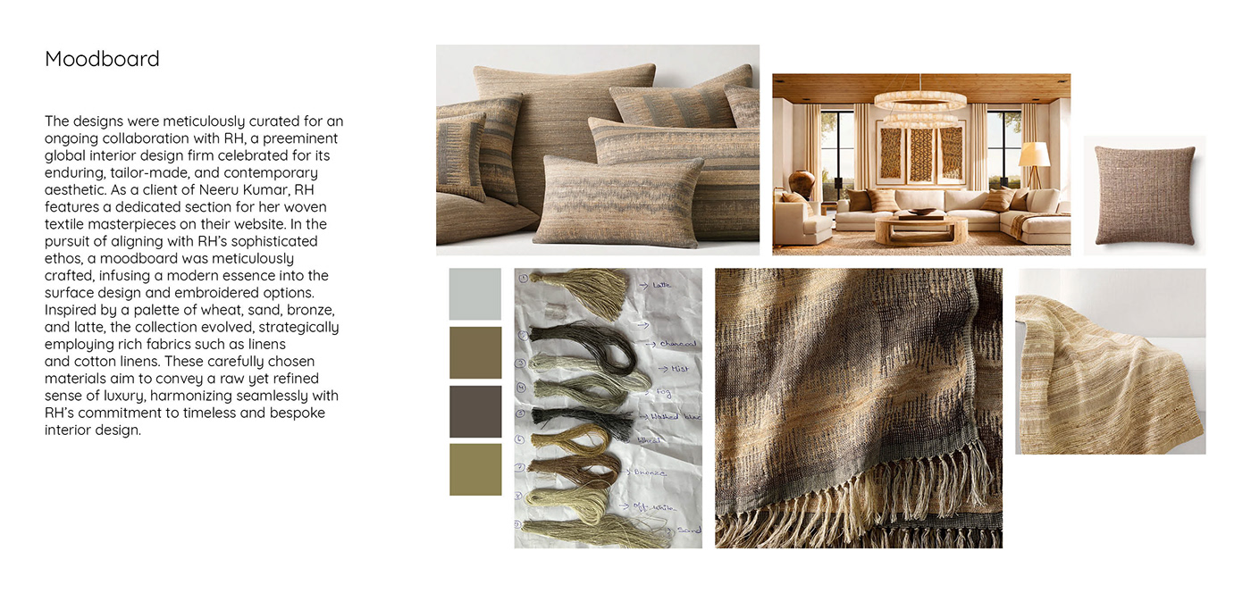 textile surface design cushion home Interior design linen fabric textile design  ILLUSTRATION 