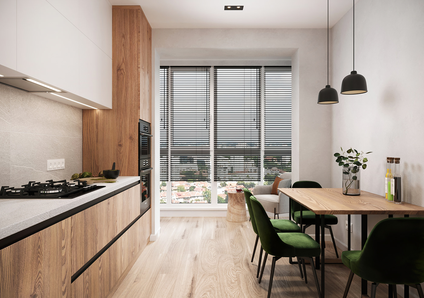 3D 3ds max apartment architecture bedroom design furniture design  interior design  kitchen visualization