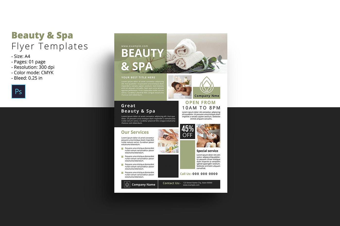 Advertising  beauty and spa beauty care beauty center beauty flyer beauty parlor beauty salon Hair Salon photoshop template spa flyer