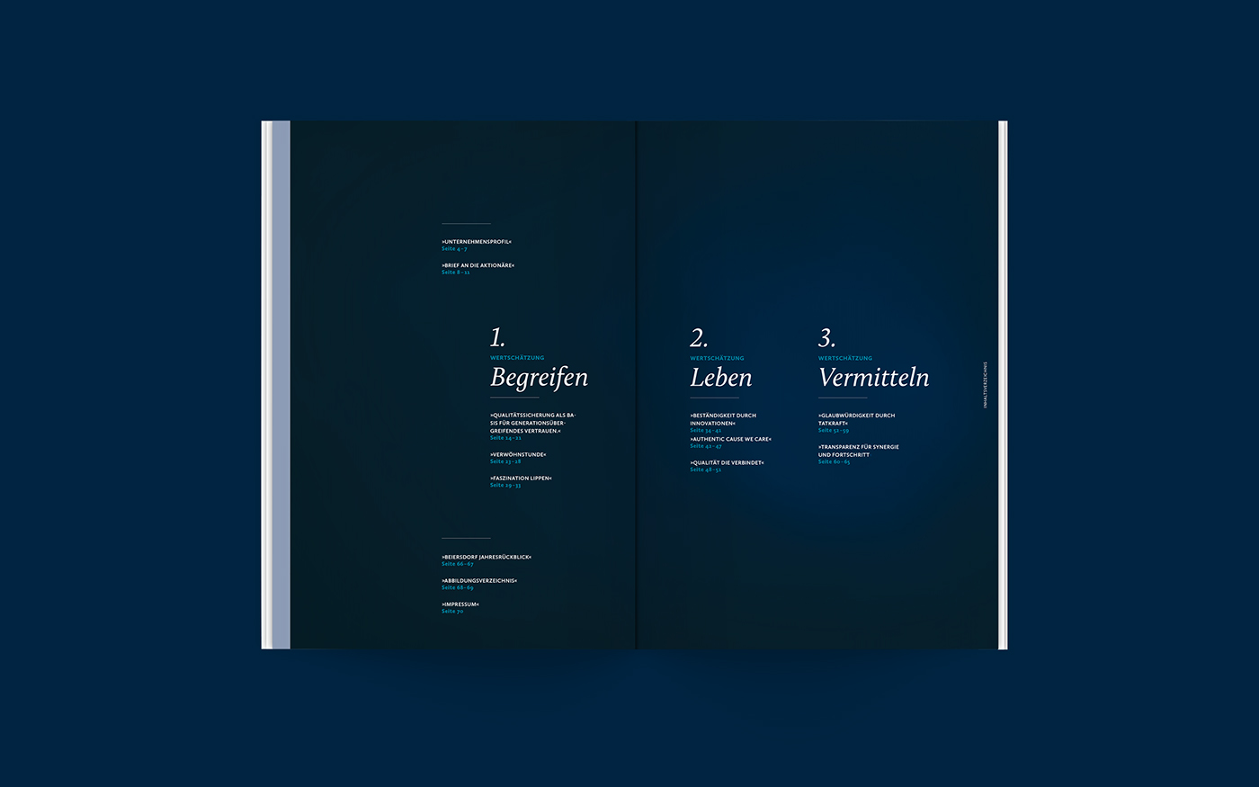 report reporting beiersdorf Layout editorial magazine journal infographic print ANNUAL